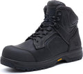 MWORK 6" Work Boots For Men Waterproof Leather ASTM F2413-18 Composite Safety Toe EH Rated Arch Support Anti Fatigue