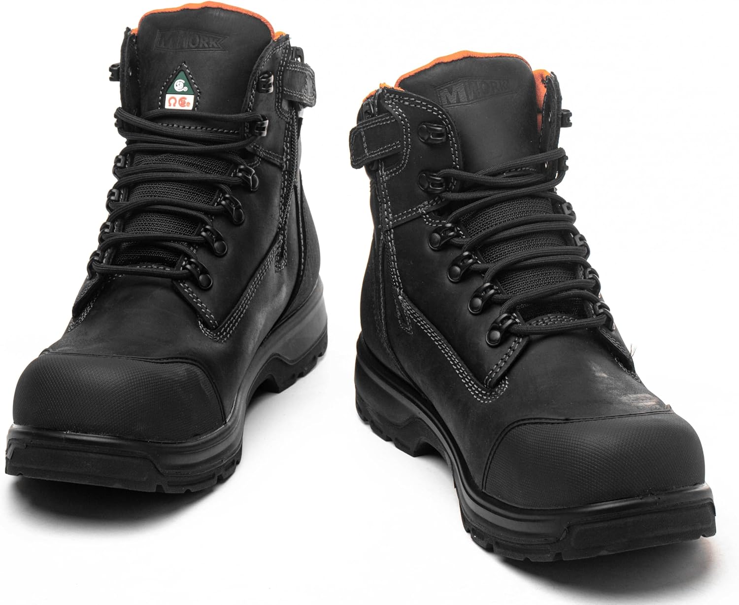 MWORK 6" Safety Work Boots For Men Waterproof ASTM F2413-18 Composite Toe Puncture Proof EH Rated Non Slip YKK Zipper Side Industrial & Construction Chairman MW2302