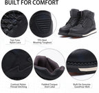 MWORK Men's 6 Inch Soft Moc Toe Work Boot, Premium Full-Grain Leather, Abrasion & Oil & Slip Toughest Wedge Sole, EH Rated, Arch Support Anti Fatigue