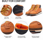 MWORK Men's 6 Inch Soft Moc Toe Work Boot, Premium Full-Grain Leather, Abrasion & Oil & Slip Toughest Wedge Sole, EH Rated, Arch Support Anti Fatigue