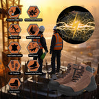 MWORK 6" Safety Work Boots For Men Waterproof ASTM F2413-18 Composite Toe Puncture Proof EH Rated Non Slip YKK Zipper Side Industrial & Construction Chairman MW2302
